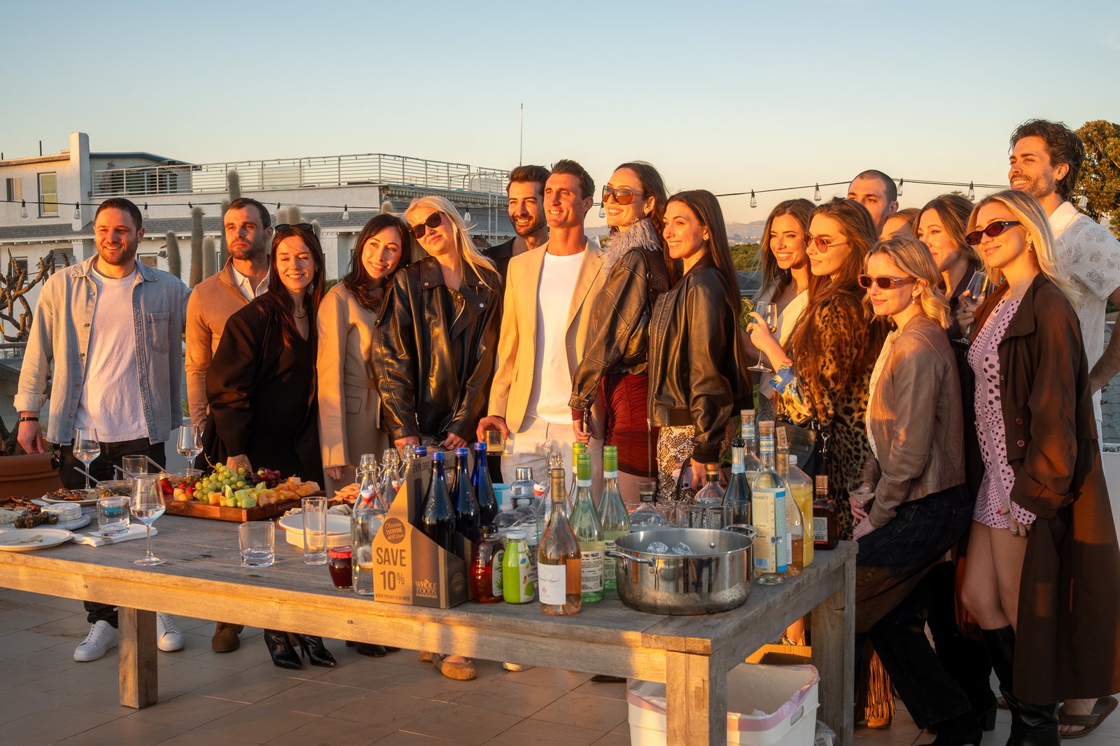Sunset gathering on the Clubhouse rooftop